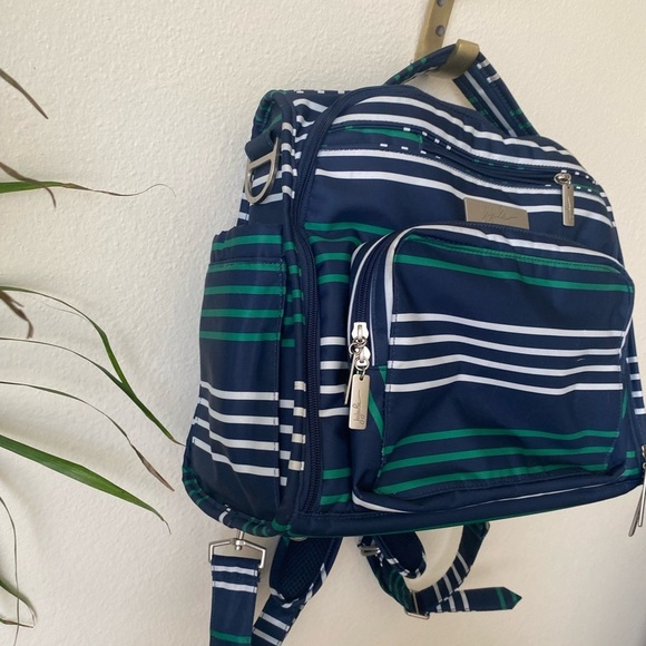 Jujube BFF Diaper Bag Striped Baby Bag Green and Blue - Picture 2 of 13